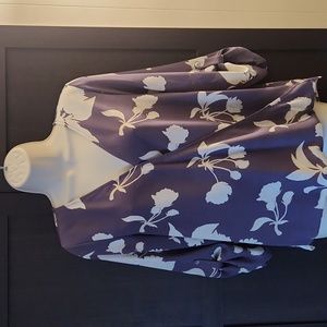 West Kei Floral Blouse Size Medim purple and white